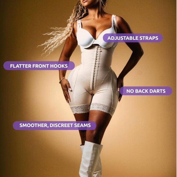 Snatched Body - Women's Stage 2 Faja Colombians Without Bra Shapewear - Picture 7 of 11